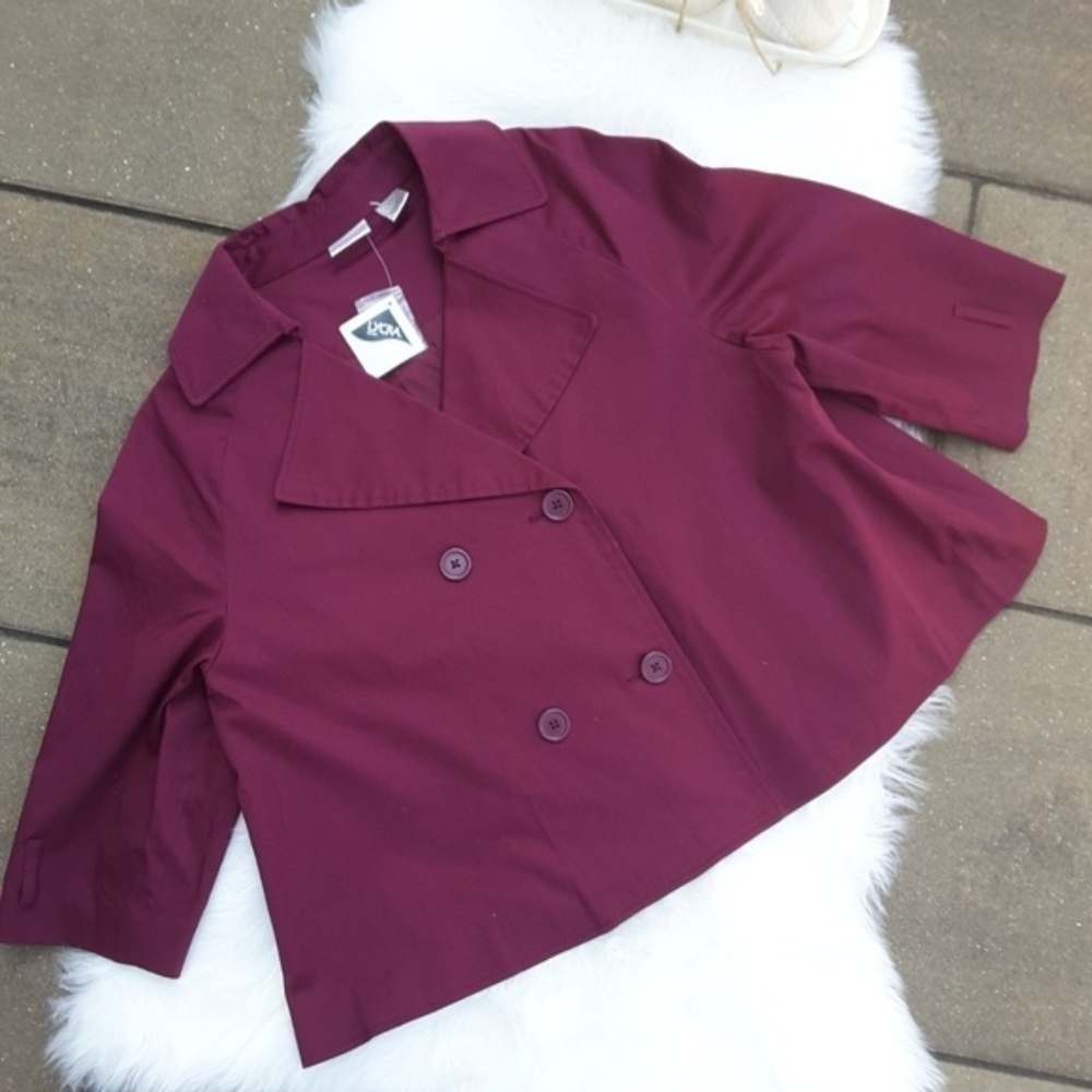 Spiegel Lycra 3/4 Sleeves Jacket Burgundy 12